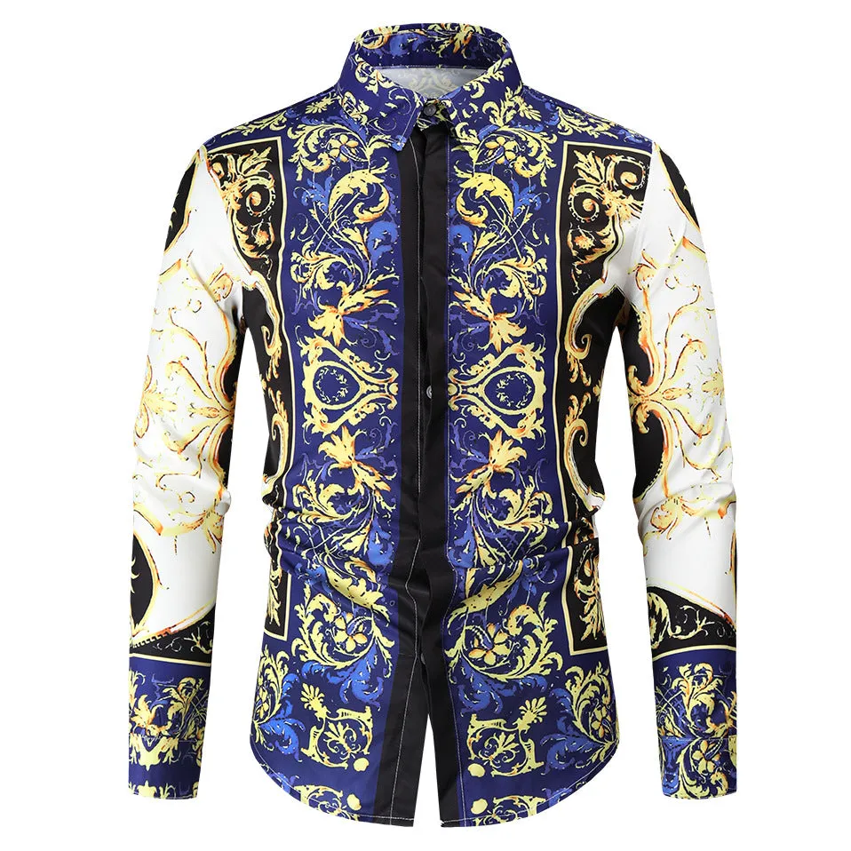 Men's Luxury Design Button Down Long Sleeve Shirts sold by Shopnova product image thumbnail 2