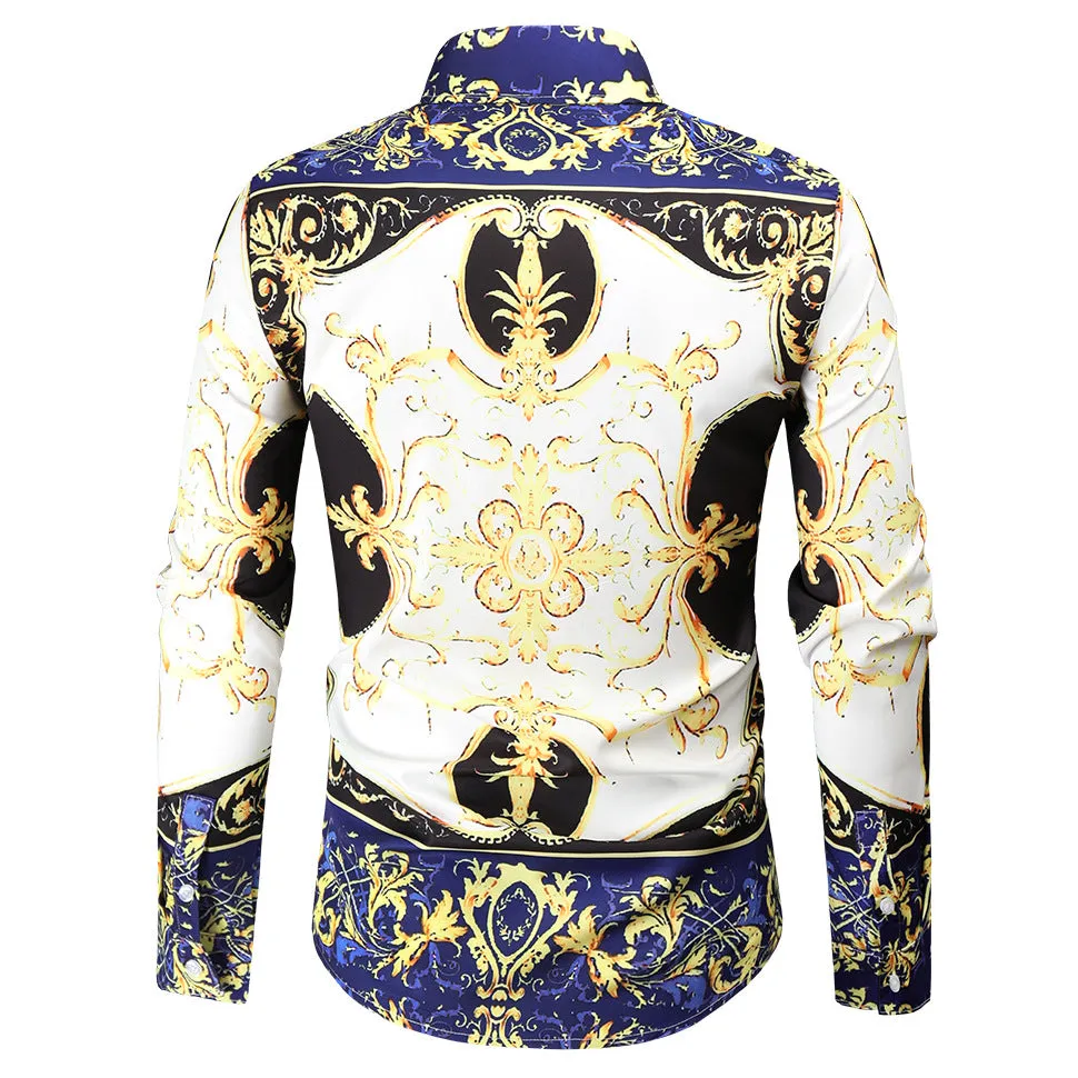 Men's Luxury Design Button Down Long Sleeve Shirts sold by Shopnova product image thumbnail 3