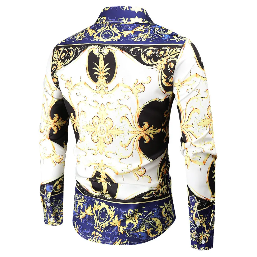 Men's Luxury Design Button Down Long Sleeve Shirts sold by Shopnova product image thumbnail 4