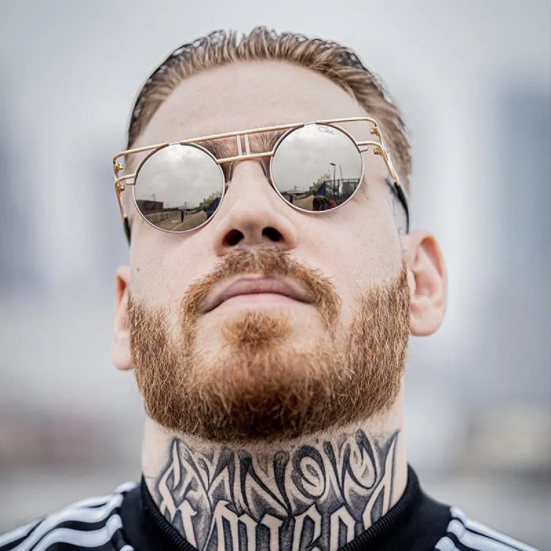 Cycling Round Frame Steampunk Men's Sunglasses made by Shopnova