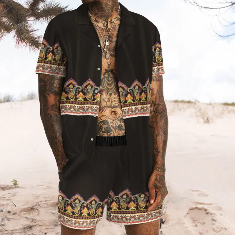 Fashion Personality Print Hawaiian Vacation Two-Piece Set sold by Shopnova