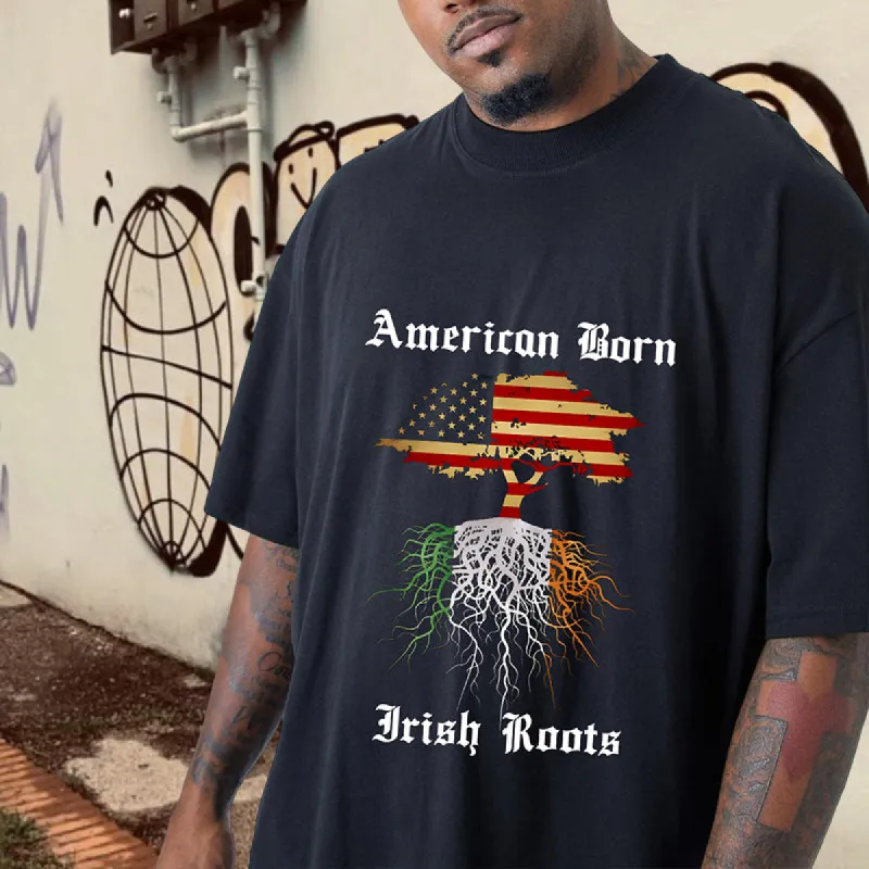 American Born Irish Roots Pride Bicultural Tee sold by Shopnova