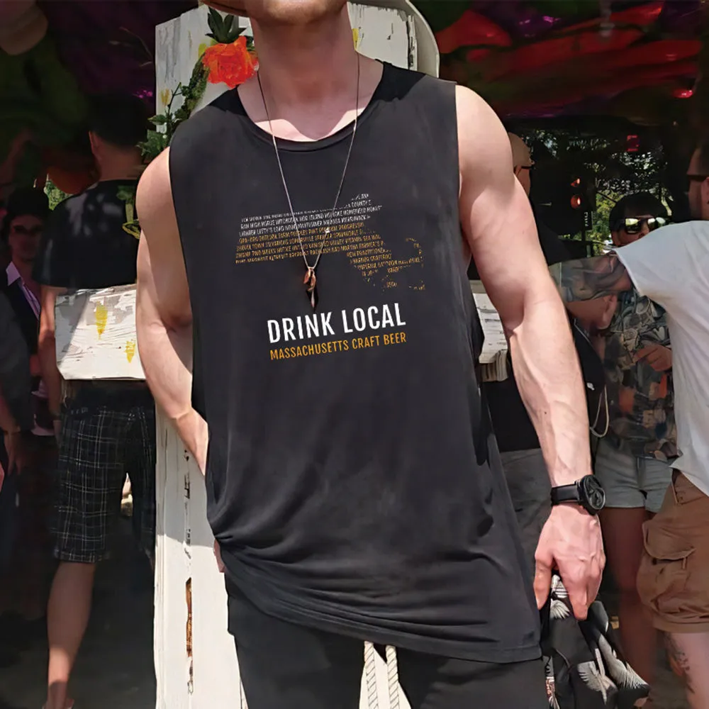 Beer Alphabet Graphic Print Casual Men's Tank Top sold by Shopnova product image thumbnail 2