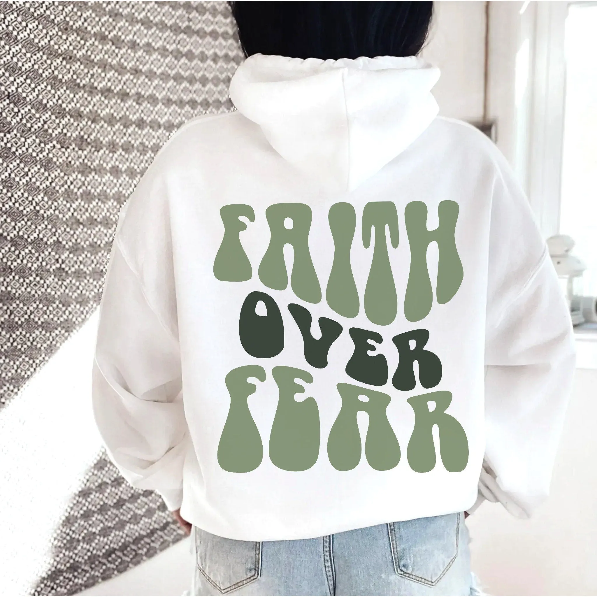 Alphabet Graphic Print Women's Hoodie Sweatshirt sold by Shopnova product image thumbnail 2