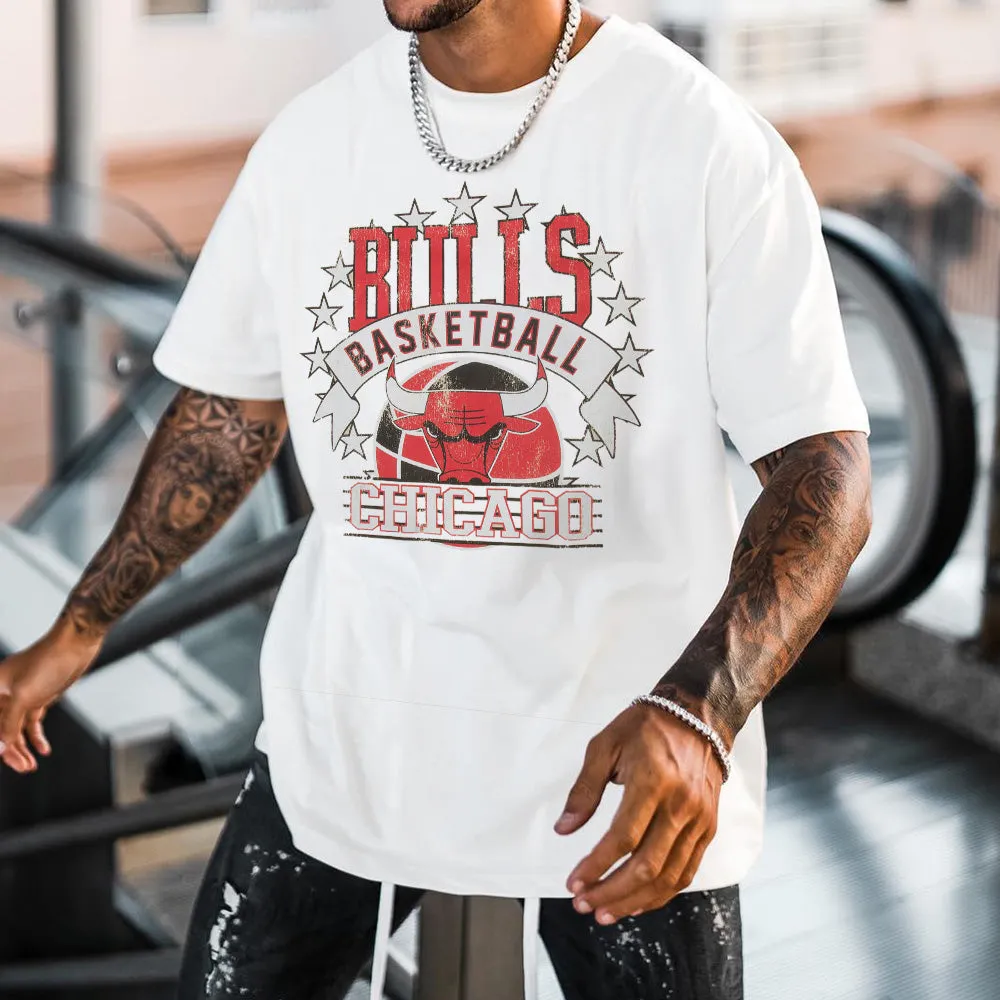Chicago Bulls Men's Loose Fit T-Shirts sold by Shopnova