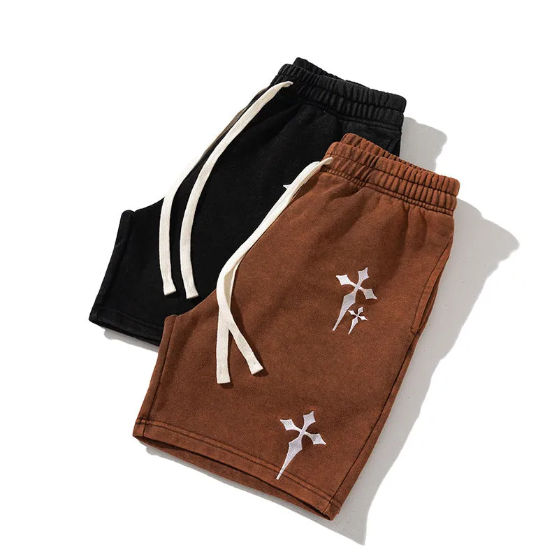 Men's Embroidered Cross Casual Shorts sold by Shopnova product image thumbnail 3