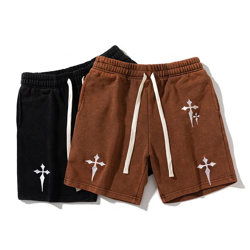 Men's Embroidered Cross Casual Shorts sold by Shopnova product image thumbnail 2