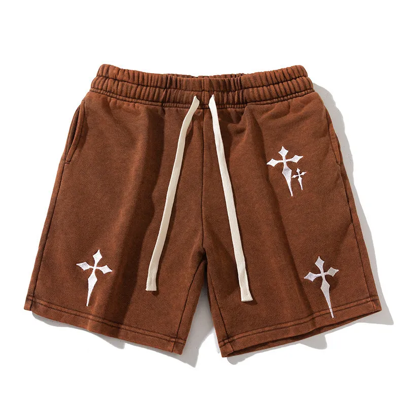 Men's Embroidered Cross Casual Shorts sold by Shopnova product image thumbnail 4