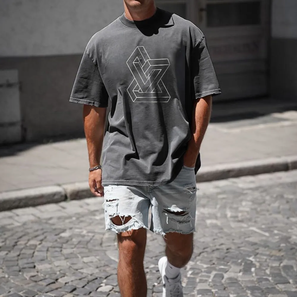 Physical Penrose Ladder Simple Graphic Print Loose Men's T-Shirt sold by Shopnova product image thumbnail 2