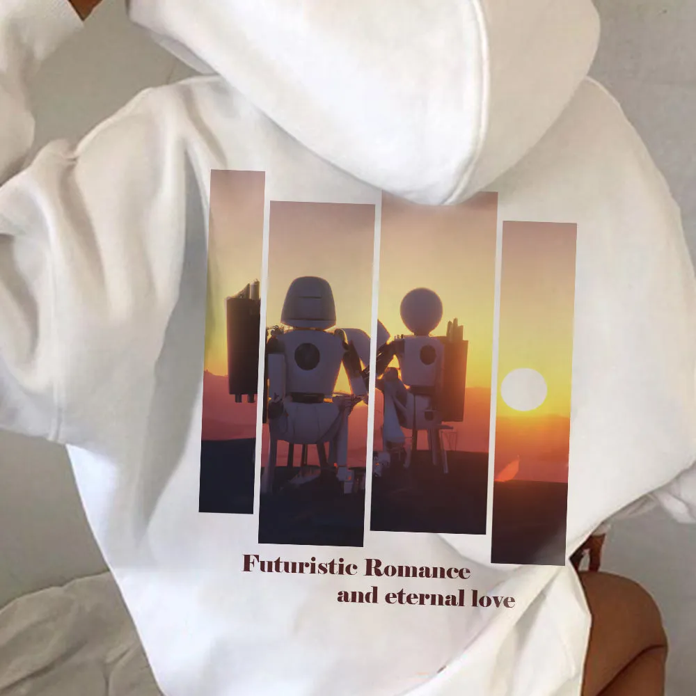 Clearance- NOVAROPA™ Robot 's Love Women's Hoodie Sweatshirts sold by Shopnova product image thumbnail 2