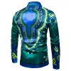 Long-sleeved Shirt With Lapel Print sold by Shopnova