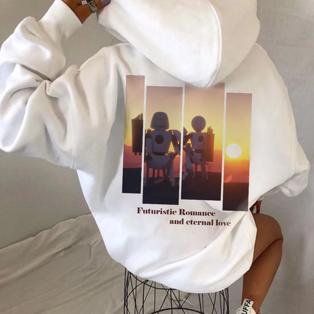 Clearance- NOVAROPA™ Robot 's Love Women's Hoodie Sweatshirts sold by Shopnova
