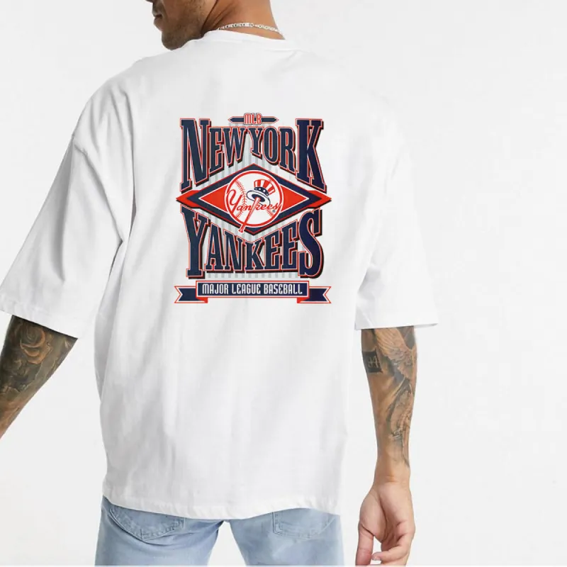 Baseball Graphic Print Casual Loose Men's T-Shirt made by Shopnova