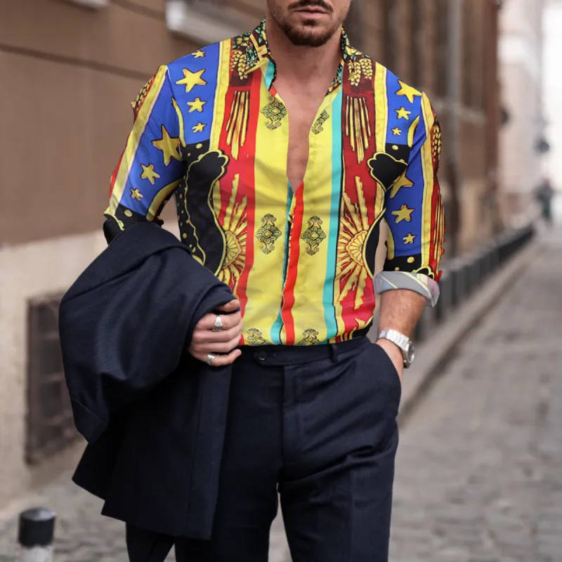 Men's Vintage Long Sleeve Shirts made by Shopnova