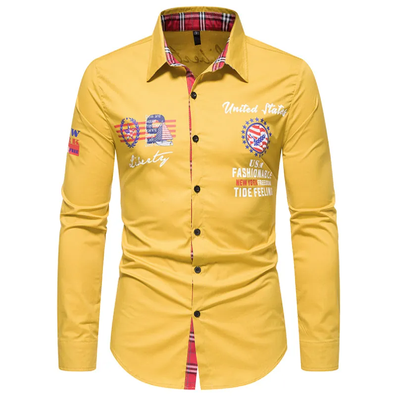 Casual Solid Color Printed Shirt sold by Shopnova