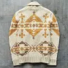 Clearance-Men's Jacquard Lapel Button Up Knitwear Cardigan Jacket sold by Shopnova