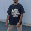 Alaska Alphabet Graphic Print Men's T-Shirt sold by Shopnova