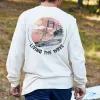 Living the Wave Men's Skull Print Long Sleeve T-Shirts-B sold by Shopnova