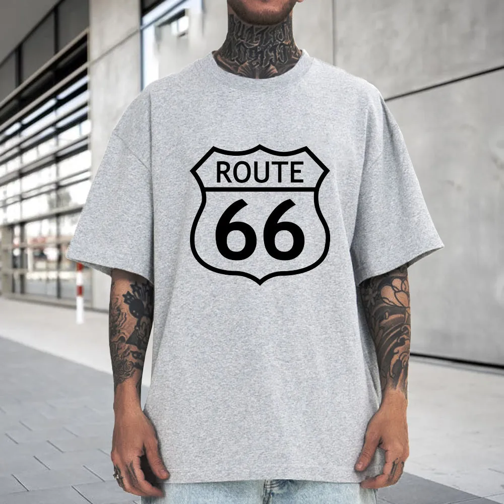 ROUTE 66 Men's Cotton T-shirt 230 GSM sold by Shopnova product image thumbnail 2