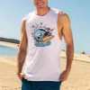 Dog Surfing Graphic Print Men's Tank Top-B sold by Shopnova