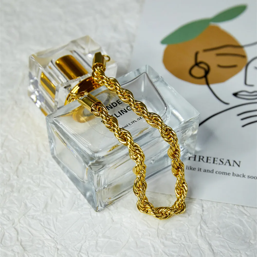 Coarse Twist Chain Bracelet Titanium Steel Trendy Men's Personality Jewelry sold by Shopnova product image thumbnail 3