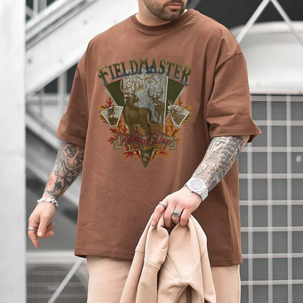 Deer Graphic Print Casual Men's T-Shirt sold by Shopnova product image thumbnail 2