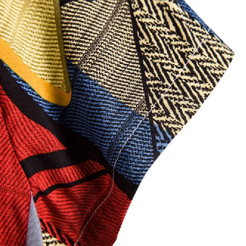 Cotton And Linen Printed Pocket Button-down Shirt sold by Shopnova product image thumbnail 5