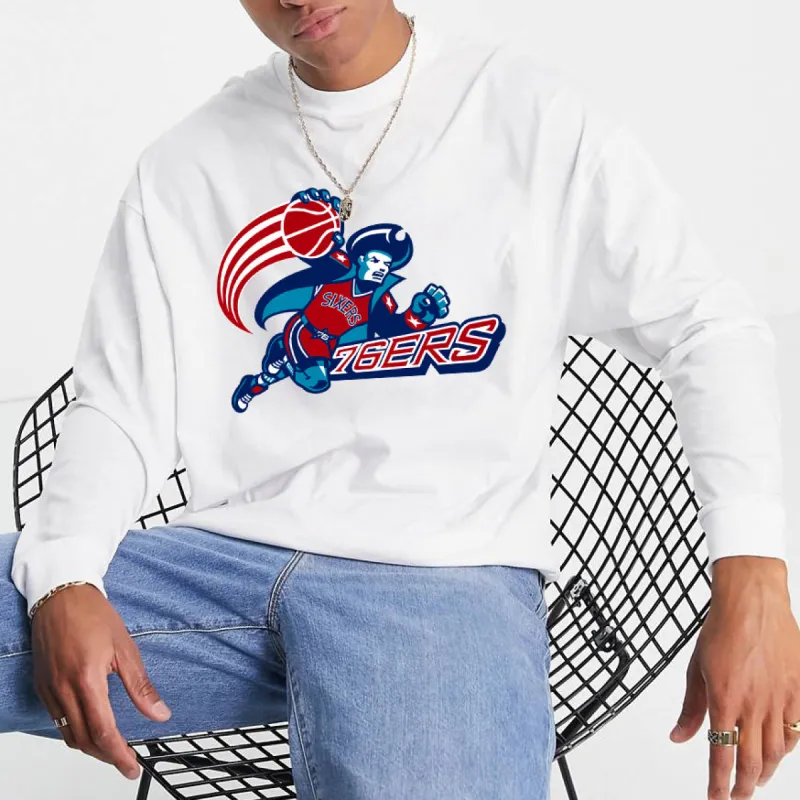 Philadelphia 76ers Men's Long Sleeve T-shirt-A sold by Shopnova