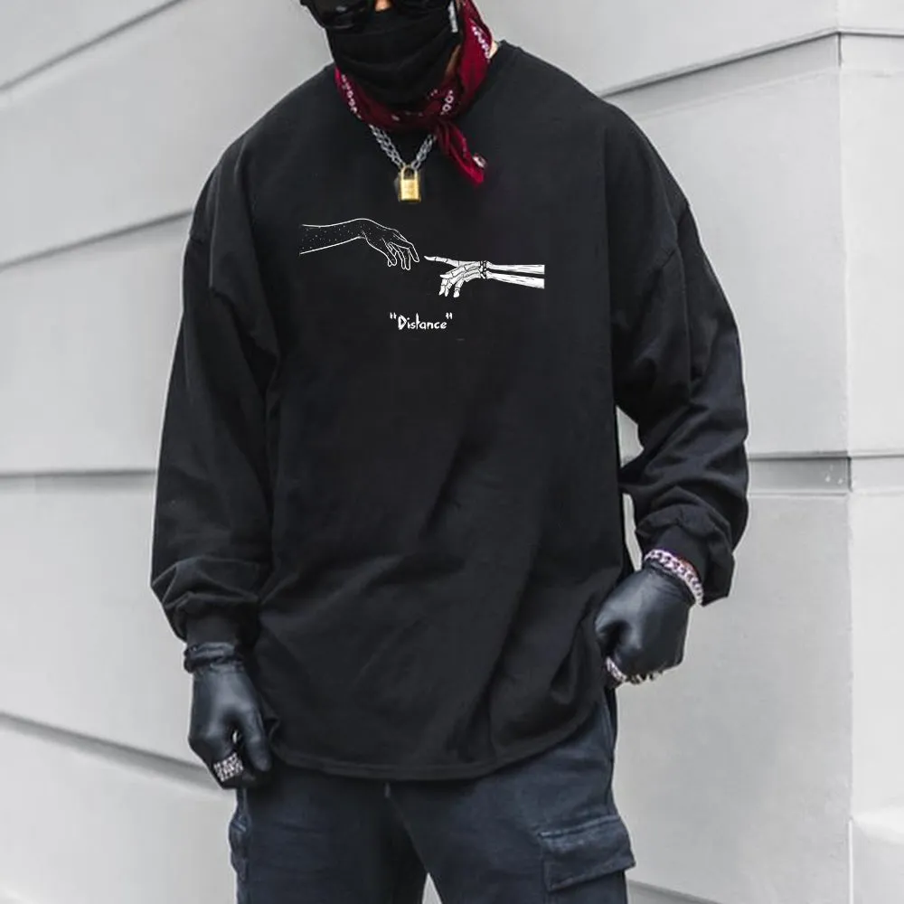 SkeletonPrint Long Sleeve Men's T-Shirt-A sold by Shopnova