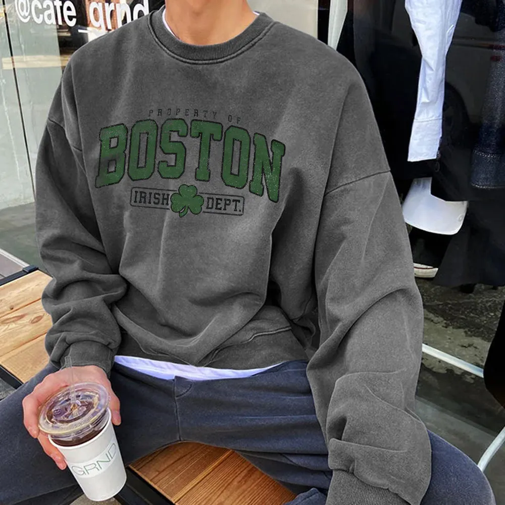 Boston Men's Fashion Streetwear Sweatshirts sold by Shopnova product image thumbnail 3