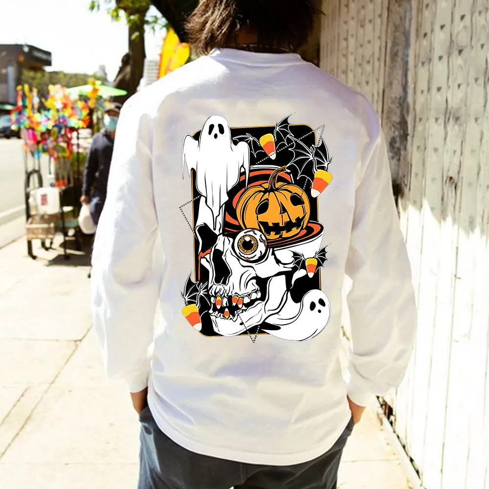 Ghost Print Men's Cotton T-shirt-A sold by Shopnova