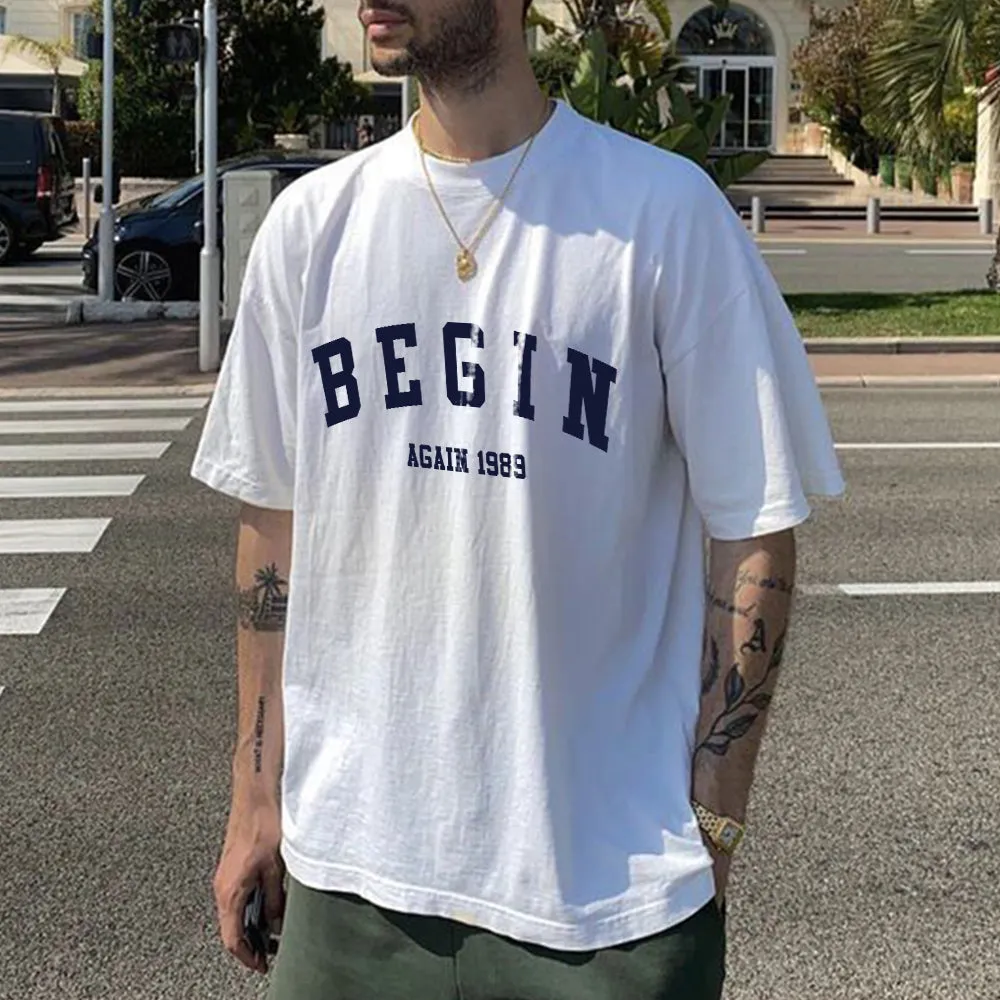 Begin Again Men's Casual T-Shirt sold by Shopnova product image thumbnail 2