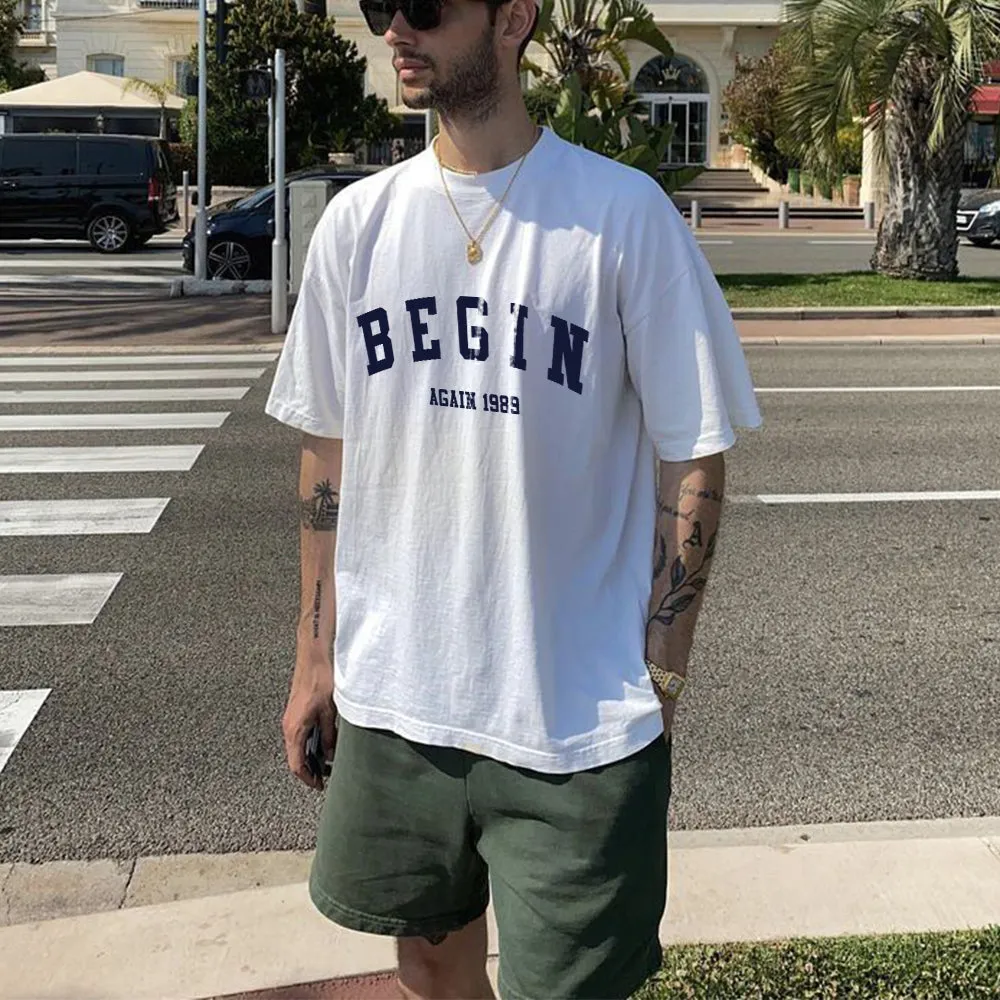 Begin Again Men's Casual T-Shirt sold by Shopnova