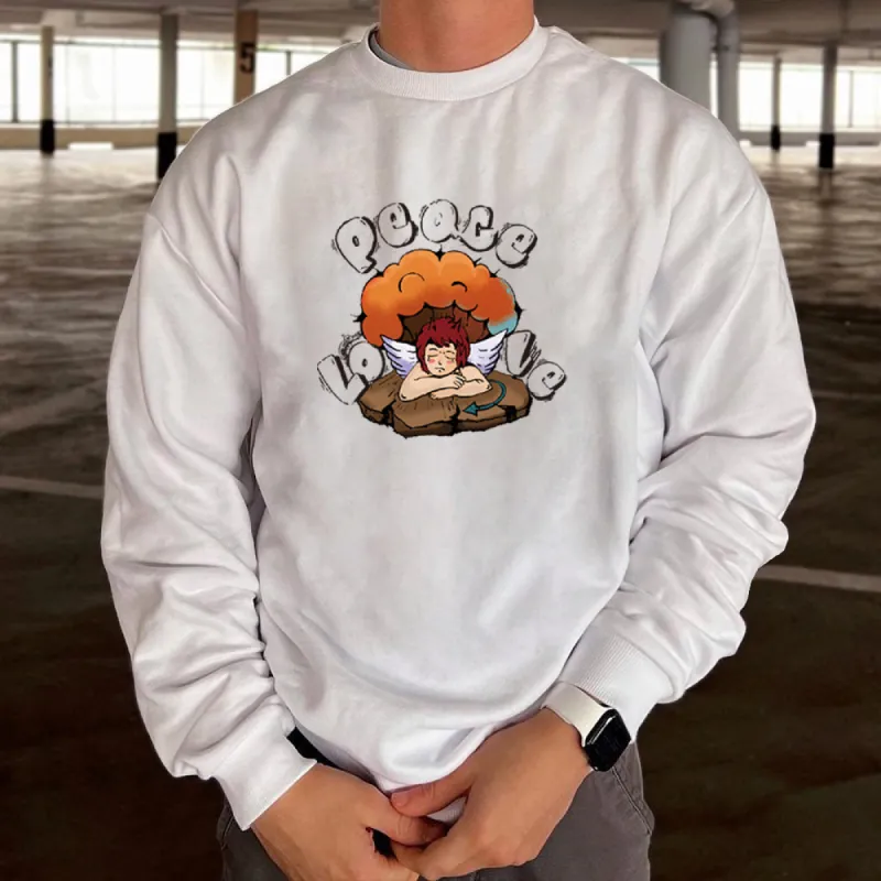 ACE2™ Love And Peace Men's Sweatshirt sold by Shopnova