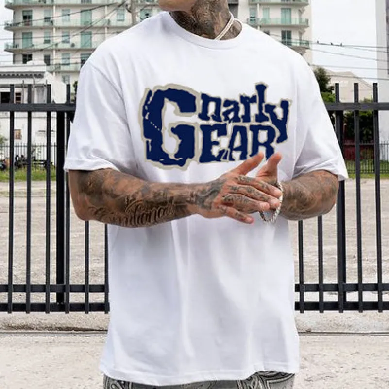 Letter Graphic Print Short Sleeve Loose Casual T-Shirt sold by Shopnova