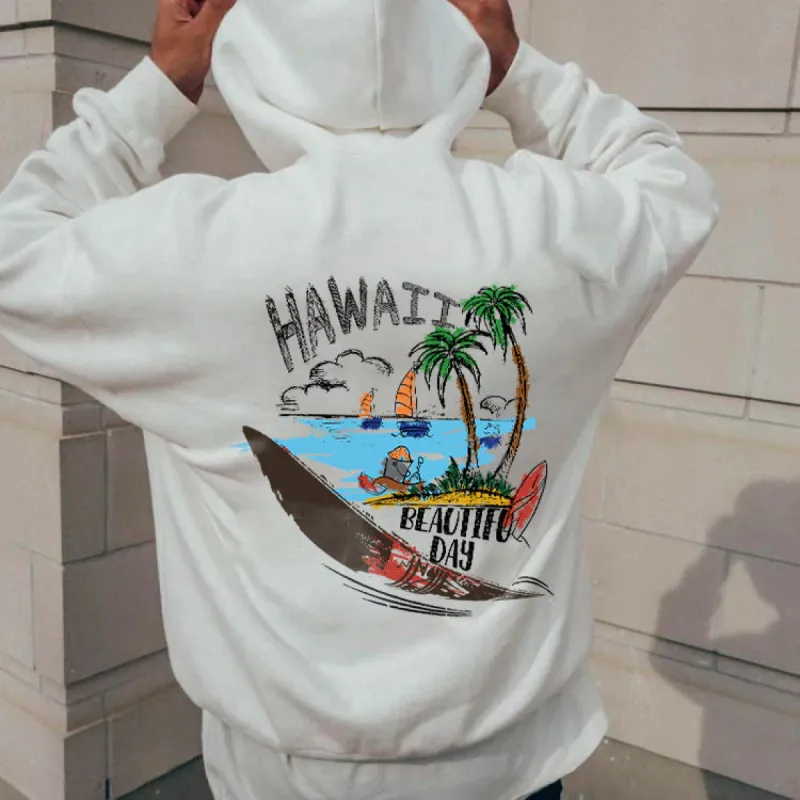 Hawaii Beautiful Day Men's Hoodie sold by Shopnova