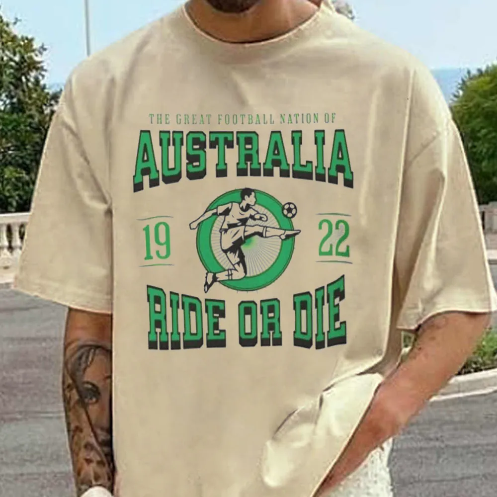 Ride or Die Men's Soccer Printed Shorts Sleeve T-shirts sold by Shopnova product image thumbnail 2