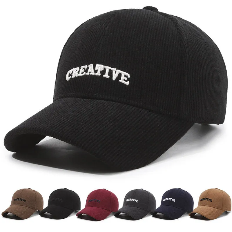 CREATIVE Embroidered Corduroy Cap Hat sold by Shopnova