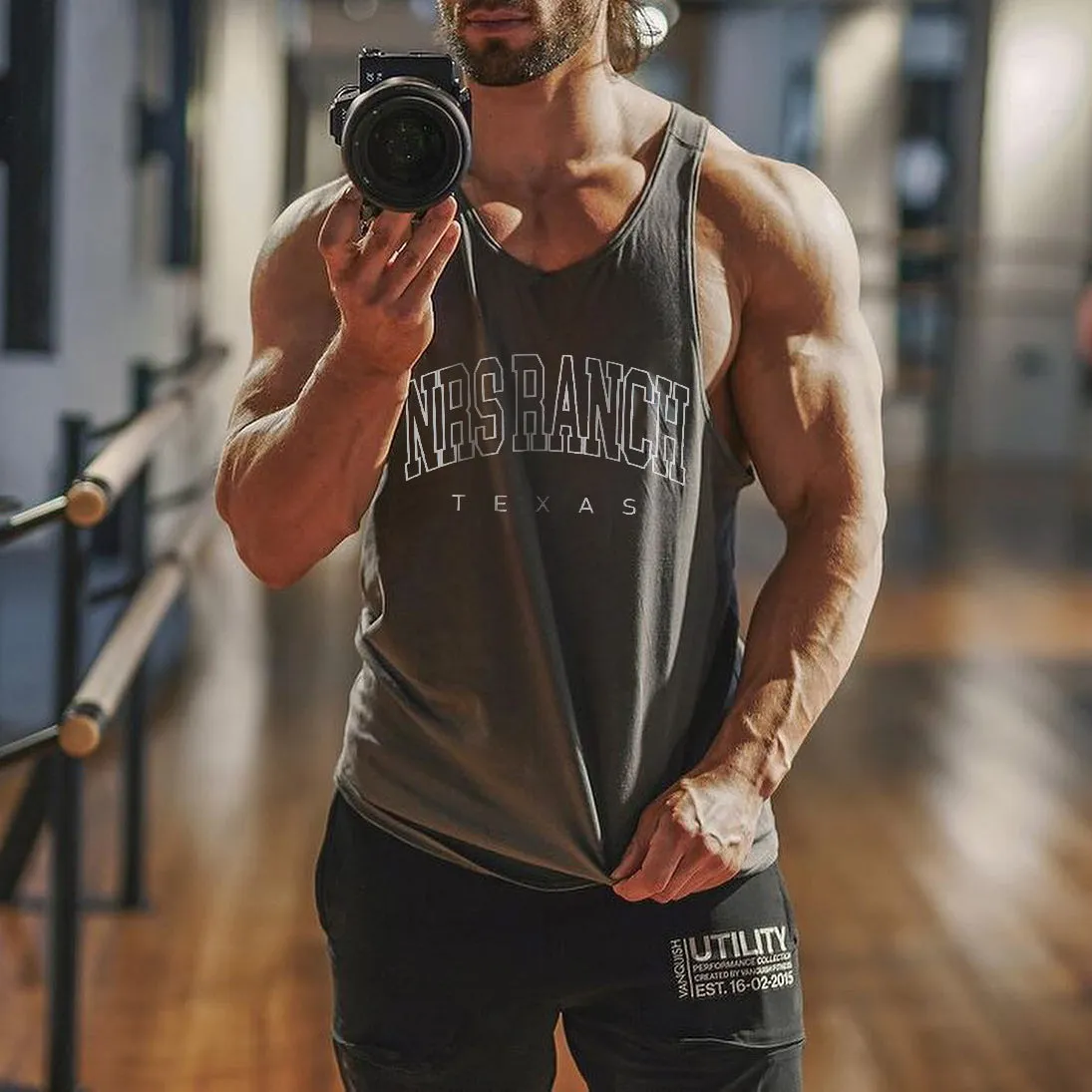 Nrsranch Men's Streetwear Casual Tank Top sold by Shopnova