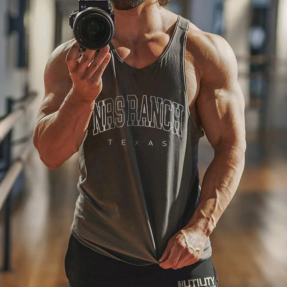 Nrsranch Men's Streetwear Casual Tank Top sold by Shopnova product image thumbnail 2
