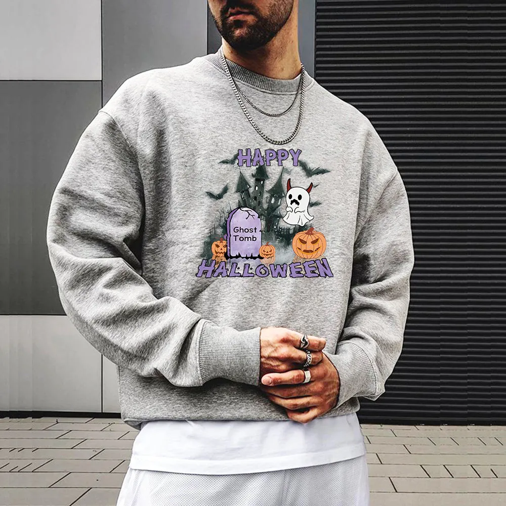 NOVAROPA™ Halloween Graphics Casual Men's Sweatshirt sold by Shopnova product image thumbnail 2