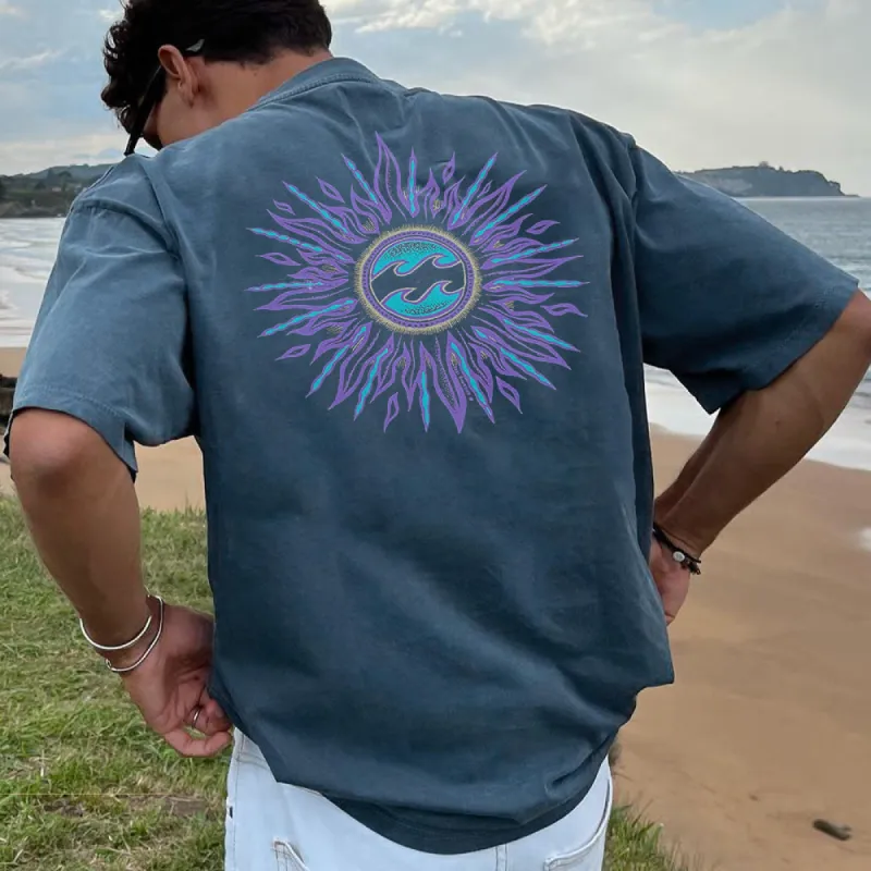 Men's Vintage Floral Printed Casual T-Shirts sold by Shopnova