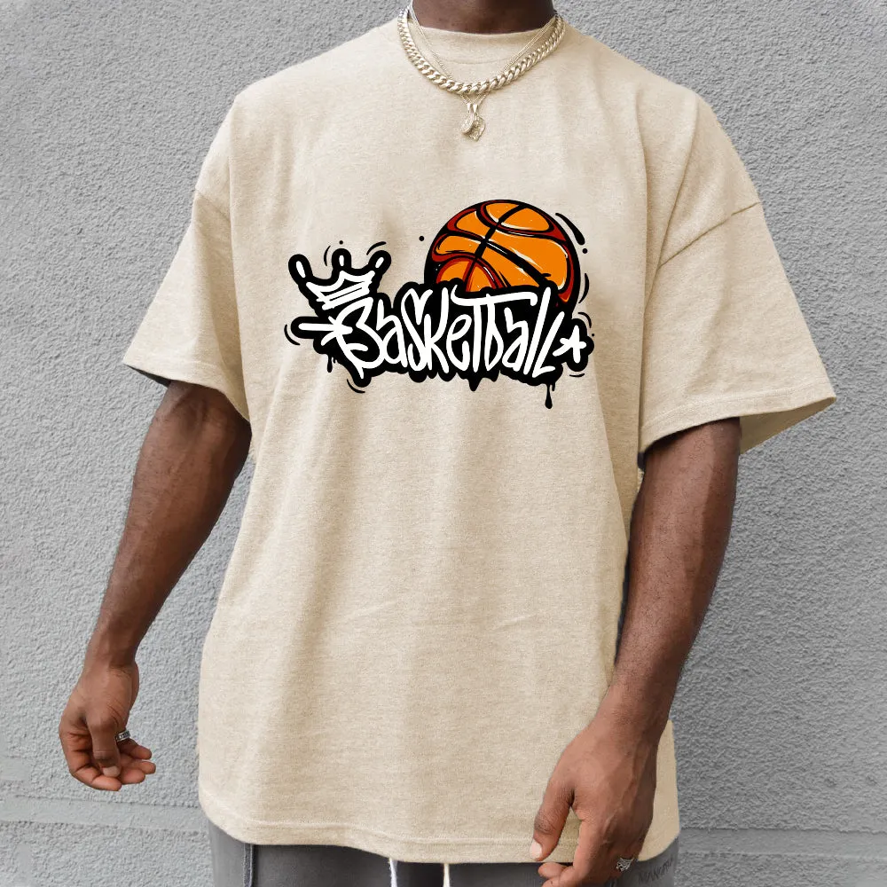 NOVAROPA™ Basketball Print Men's Cotton T-shirt sold by Shopnova product image thumbnail 2