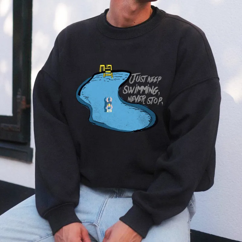 ACE2™ Just Keep Swimming Men's Sweatshirts sold by Shopnova