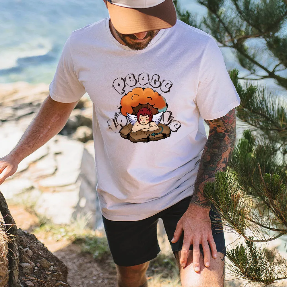 ACE2™ Love And Peace Men's T-shirts sold by Shopnova product image thumbnail 2