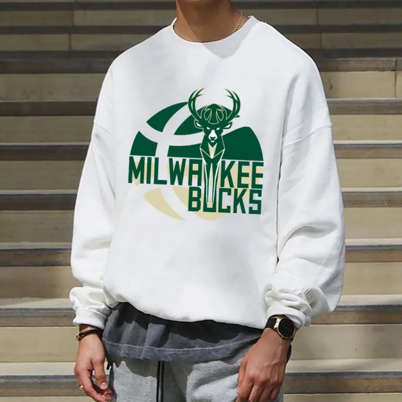 Milwaukee Bucks Men's Pullover Sweatshirt sold by Shopnova