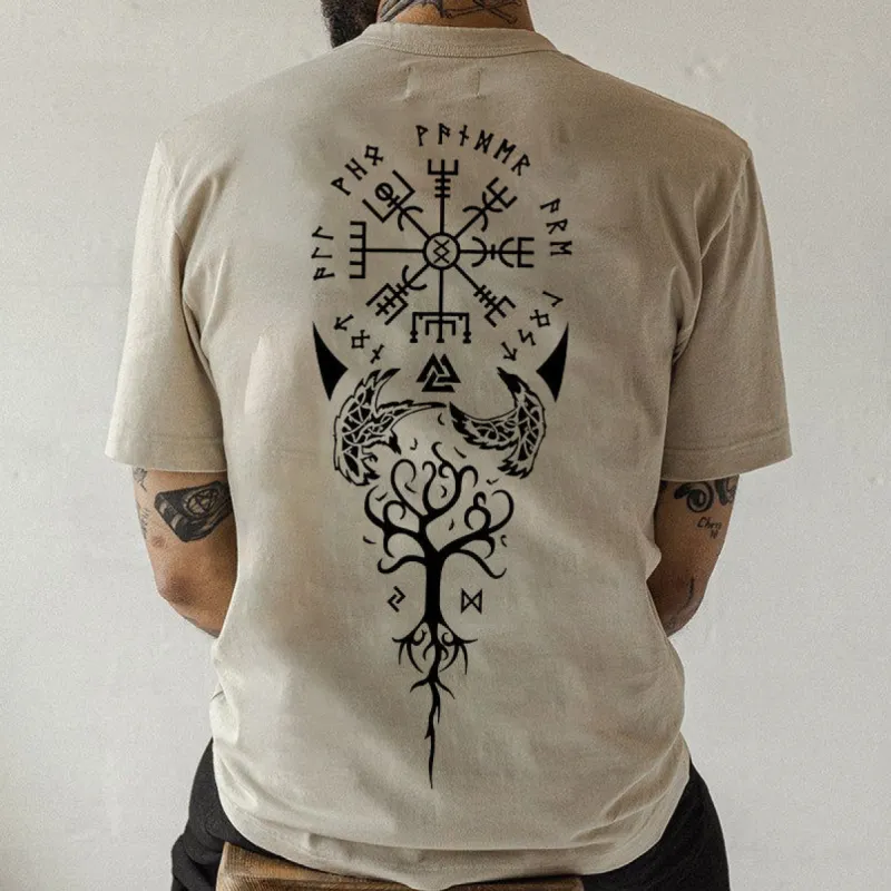 Viking Retro Culture Cotton T-shirt sold by Shopnova