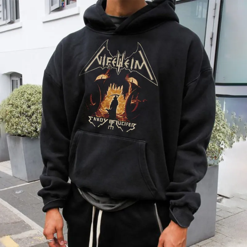 Graphic Print Casual Men's Hoodie Sweatshirt sold by Shopnova