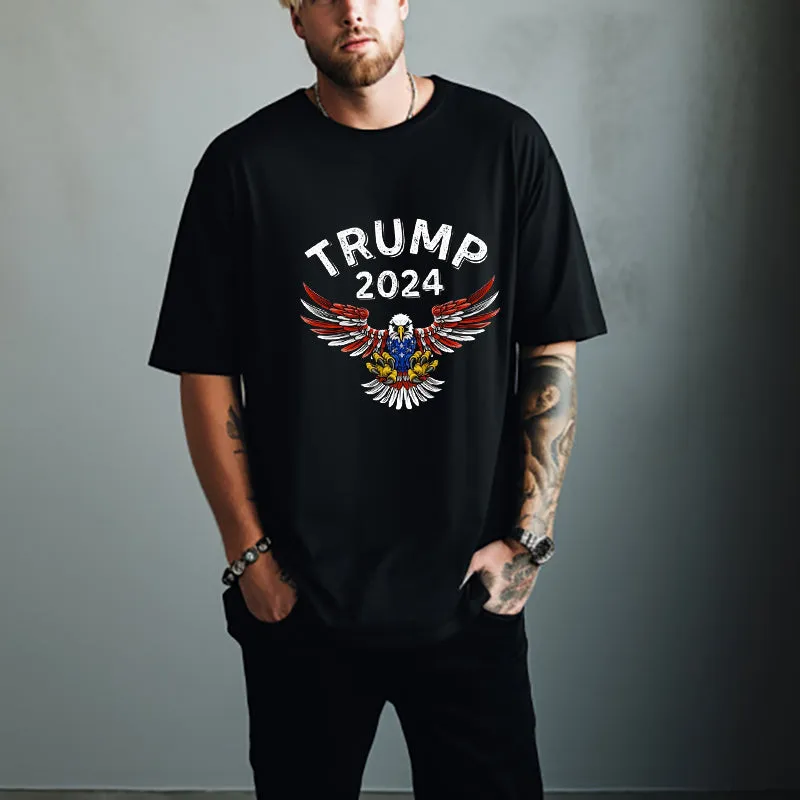 American Eagle Trump 2024 Men's Black T-shirt sold by Shopnova product image thumbnail 3