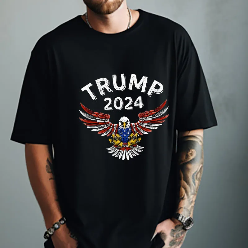 American Eagle Trump 2024 Men's Black T-shirt sold by Shopnova